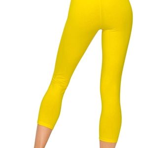 ✨️5 for $25✨️ Yellow High Waist Cropped Leggings
